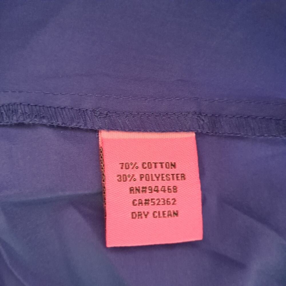 Betsey Johnson Purple Cotton Blend Fit & Flare V-neck Cap Sleeve  Dress - Size12 - Picture 9 of 9